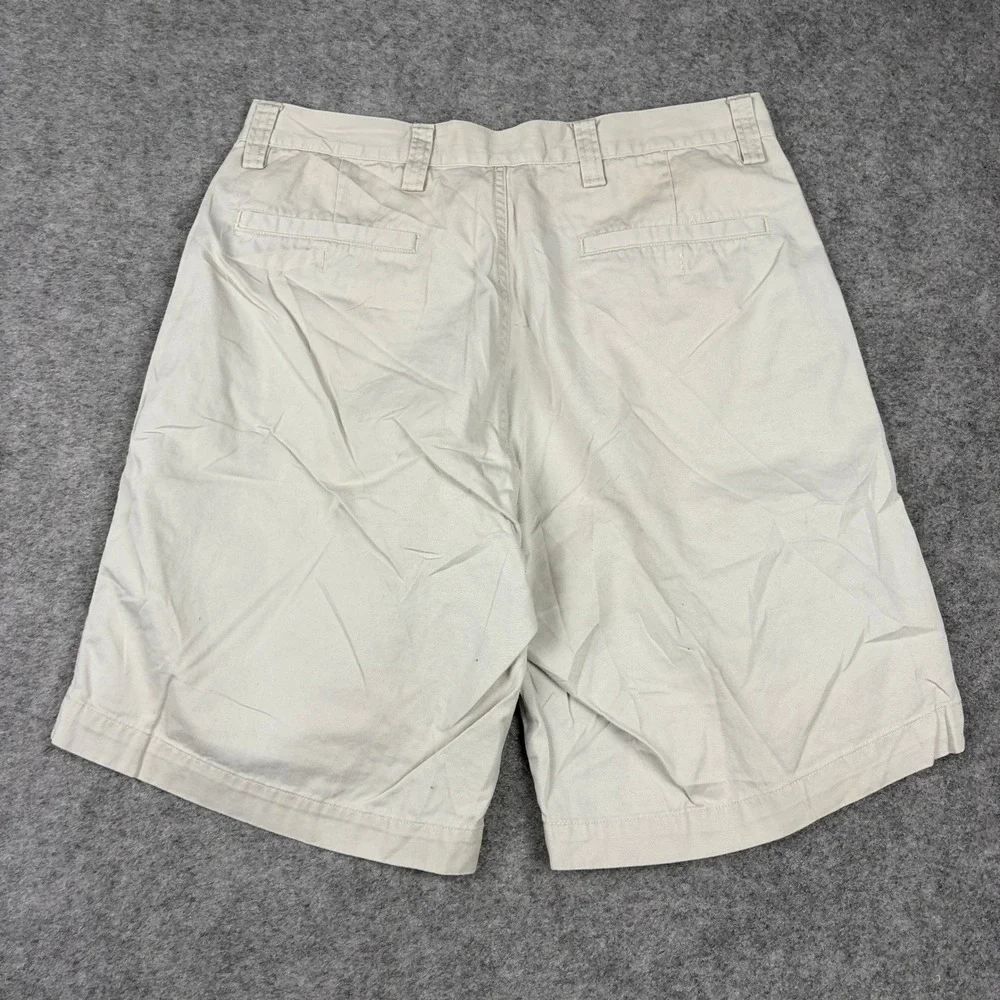 Arizona‎ Chino Shorts Mens 34 Beige Pleated Front Cotton Casual Summer Khaki Y2K